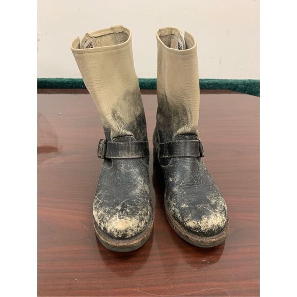 FRYE Veronica Short Ombre Stonewash Mid Calf Boots Women's Size 6.5 - Picture 4 of 11